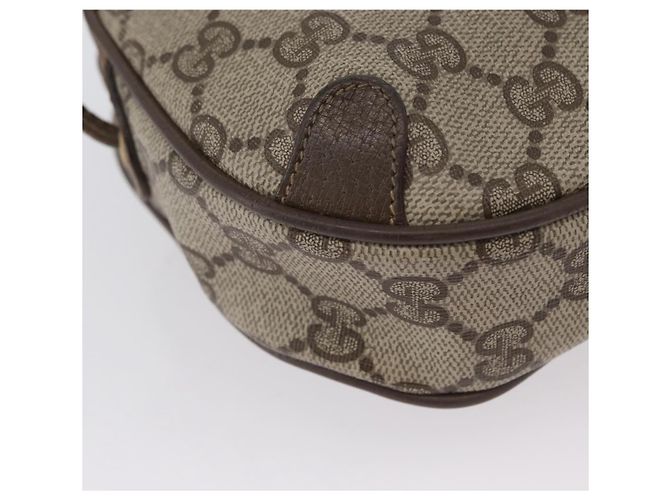 Borsa Sherry Line GG Supreme Web di GUCCI in PVC beige e oro 89 02 066i Auth BSZ370 D'oro - vista 16