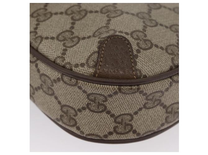 Borsa Sherry Line GG Supreme Web di GUCCI in PVC beige e oro 89 02 066i Auth BSZ370 D'oro - vista 17