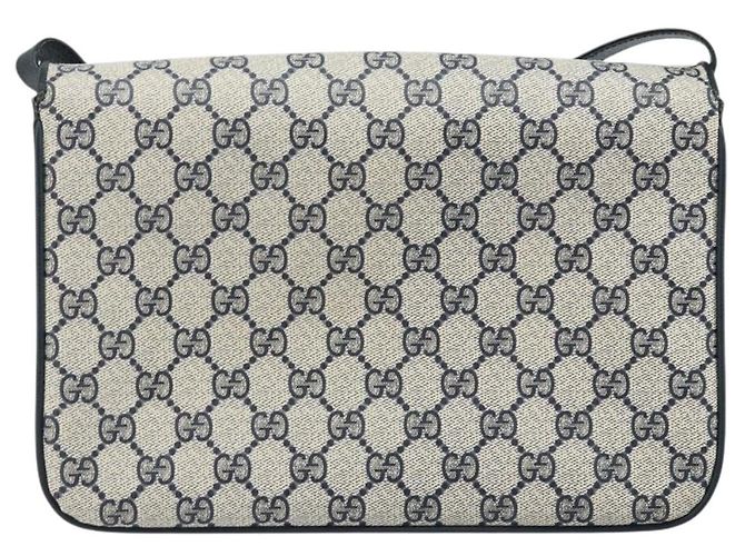 GUCCI GG Supreme Clutch Bag PVC Blu Navy Oro 904 02 025 Auth ep13862 D'oro - vista 2