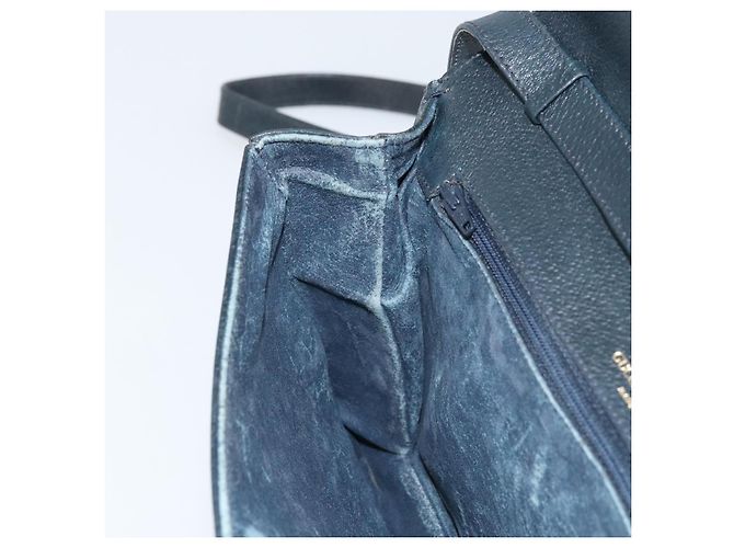 GUCCI GG Supreme Clutch Bag PVC Blu Navy Oro 904 02 025 Auth ep13862 D'oro - vista 20