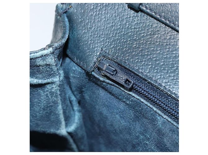GUCCI GG Supreme Clutch Bag PVC Blu Navy Oro 904 02 025 Auth ep13862 D'oro - vista 21