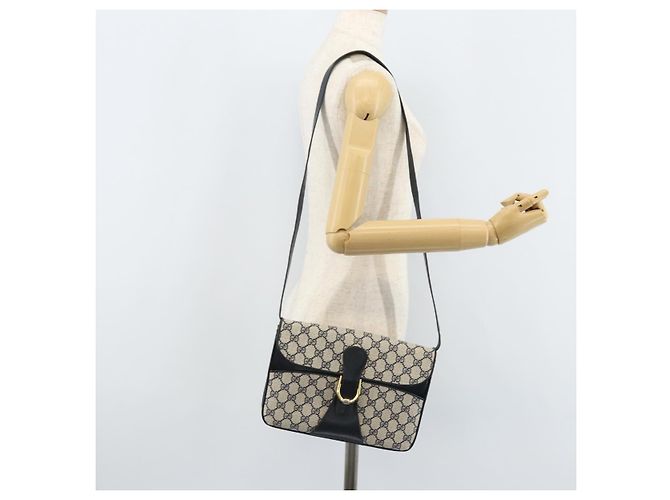 GUCCI GG Supreme Clutch Bag PVC Blu Navy Oro 904 02 025 Auth ep13862 D'oro - vista 24