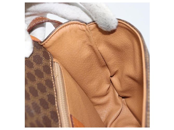 Céline Borsa a Spalla in Tela Macadam CELINE PVC Marrone Oro Auth bs33903 D'oro - vista 20