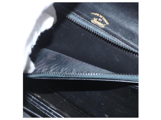 Sac à main en cuir noir et or Auth ARZ052 de GUCCI Doré - vue 12