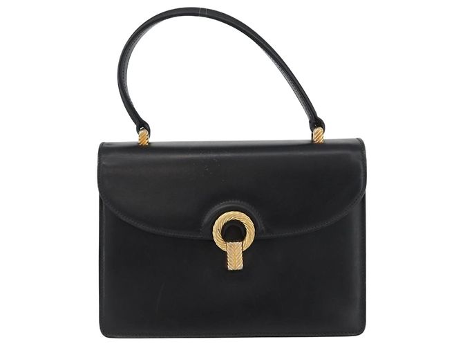 Sac à main en cuir noir et or Auth ARZ052 de GUCCI Doré - vue 13