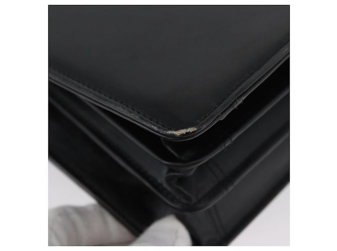 Sac à main en cuir noir et or Auth ARZ052 de GUCCI Doré - vue 16