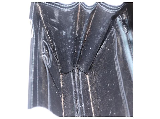 Sac à main en cuir noir et or Auth ARZ052 de GUCCI Doré - vue 20