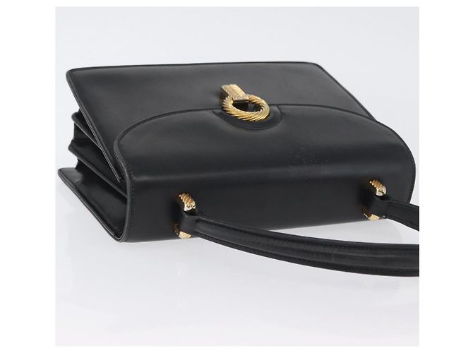 Sac à main en cuir noir et or Auth ARZ052 de GUCCI Doré - vue 6