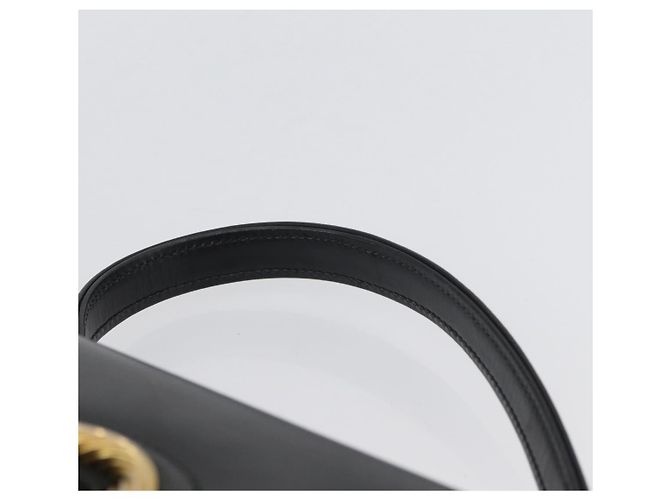 Sac à main en cuir noir et or Auth ARZ052 de GUCCI Doré - vue 8