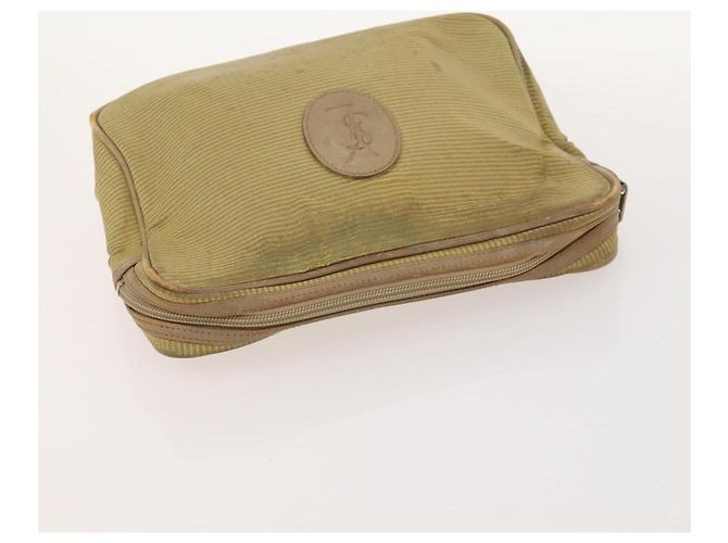 Borsa GIVENCHY Saint Laurent in pelle e tela 4 pezzi beige nero marrone Auth 168821 - vista 11