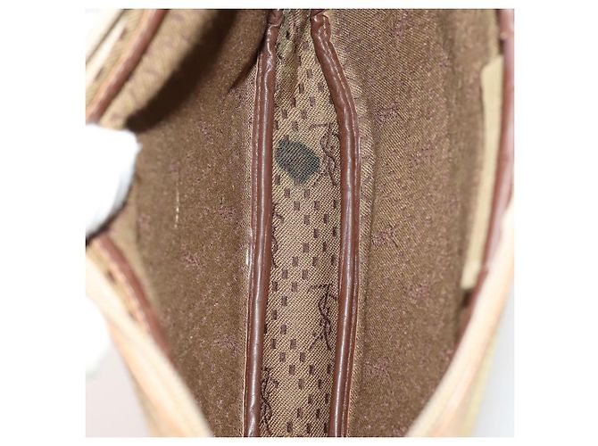 Borsa GIVENCHY Saint Laurent in pelle e tela 4 pezzi beige nero marrone Auth 168821 - vista 13