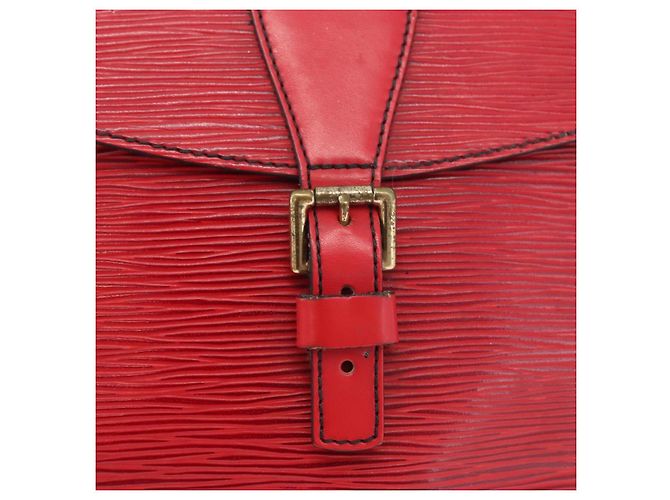 LOUIS VUITTON Borsa a Spalla Epi Jeune Fille MM Rossa M52157 LV Auth ARZ077 Rosso - vista 19