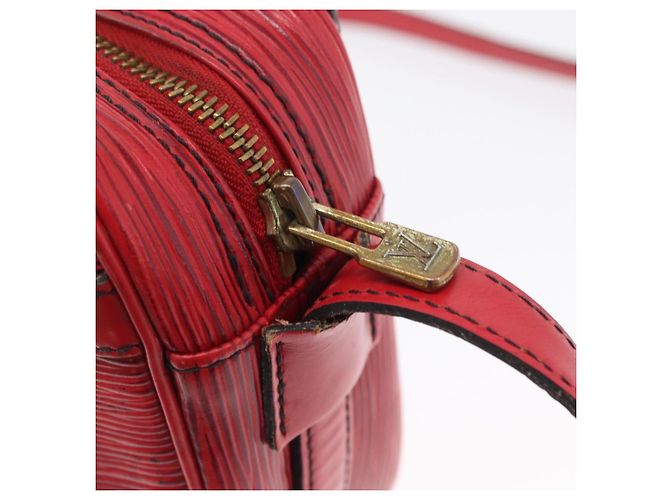 LOUIS VUITTON Borsa a Spalla Epi Jeune Fille MM Rossa M52157 LV Auth ARZ077 Rosso - vista 8