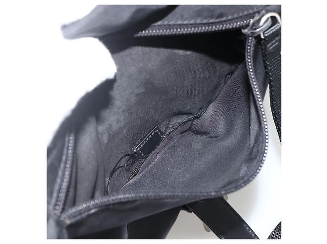 PRADA Schultertasche Nylon Schwarz Silber Authentisch fm5260 - Ansicht 11
