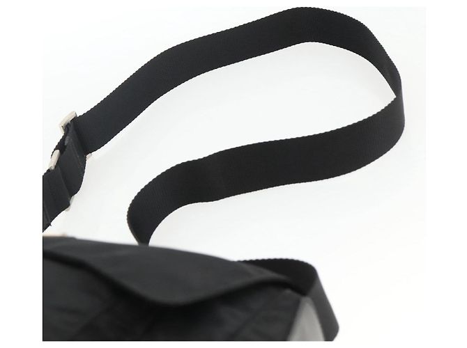 PRADA Schultertasche Nylon Schwarz Silber Authentisch fm5260 - Ansicht 14