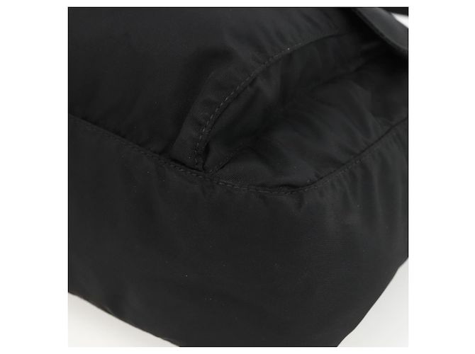 PRADA Schultertasche Nylon Schwarz Silber Authentisch fm5260 - Ansicht 15