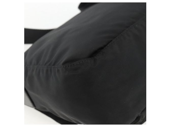 PRADA Schultertasche Nylon Schwarz Silber Authentisch fm5260 - Ansicht 18