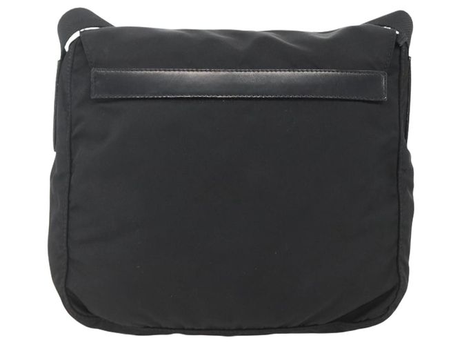PRADA Schultertasche Nylon Schwarz Silber Authentisch fm5260 - Ansicht 2