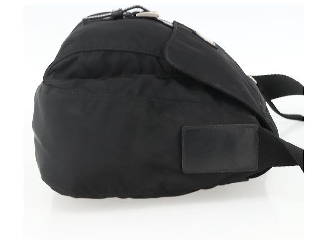 PRADA Schultertasche Nylon Schwarz Silber Authentisch fm5260 - Ansicht 4