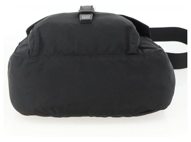 PRADA Schultertasche Nylon Schwarz Silber Authentisch fm5260 - Ansicht 5