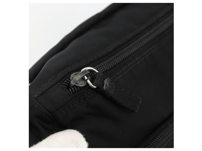 PRADA Schultertasche Nylon Schwarz Silber Authentisch fm5260 - Ansicht 9