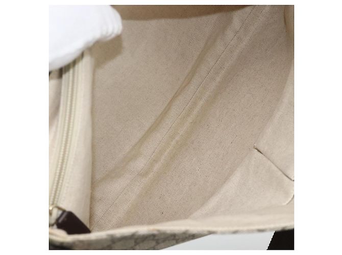Gucci Borsa a Spalla GG Supreme PVC Oro Beige 223666 Auth ka3168 D'oro - vista 11