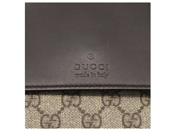 Gucci Borsa a Spalla GG Supreme PVC Oro Beige 223666 Auth ka3168 D'oro - vista 17