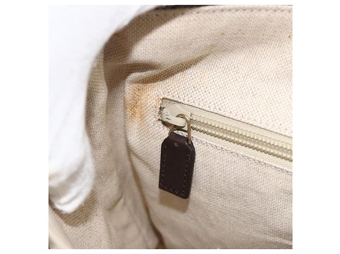 Gucci Borsa a Spalla GG Supreme PVC Oro Beige 223666 Auth ka3168 D'oro - vista 21