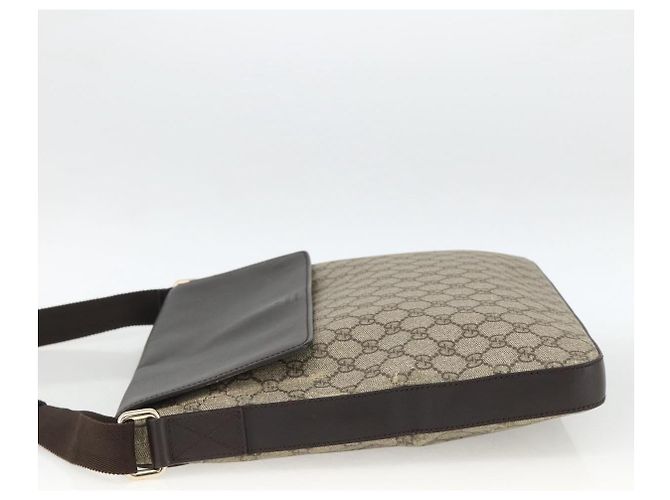 Gucci Borsa a Spalla GG Supreme PVC Oro Beige 223666 Auth ka3168 D'oro - vista 3
