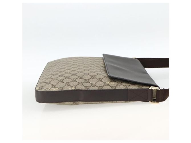 Gucci Borsa a Spalla GG Supreme PVC Oro Beige 223666 Auth ka3168 D'oro - vista 4