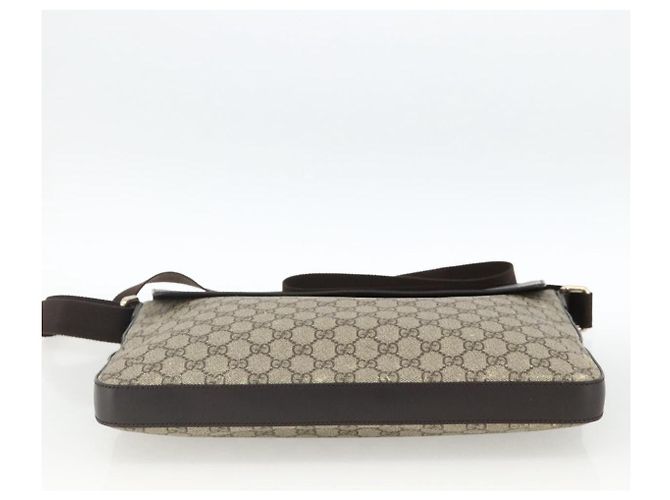 Gucci Borsa a Spalla GG Supreme PVC Oro Beige 223666 Auth ka3168 D'oro - vista 5
