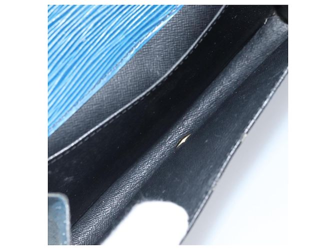 LOUIS VUITTON Clutch Art Déco Epi Blu M52635 LV Auth ARZ317 - vista 10