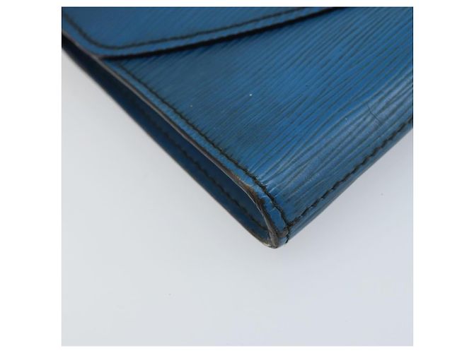 LOUIS VUITTON Clutch Art Déco Epi Blu M52635 LV Auth ARZ317 - vista 14