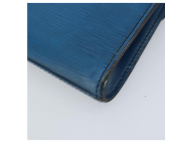 LOUIS VUITTON Clutch Art Déco Epi Blu M52635 LV Auth ARZ317 - vista 15