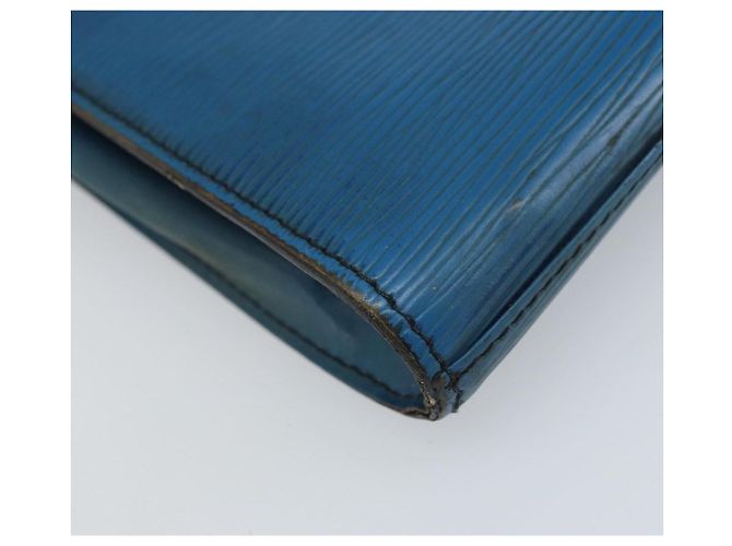 LOUIS VUITTON Clutch Art Déco Epi Blu M52635 LV Auth ARZ317 - vista 16