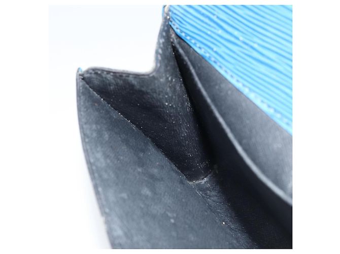 LOUIS VUITTON Clutch Art Déco Epi Blu M52635 LV Auth ARZ317 - vista 18