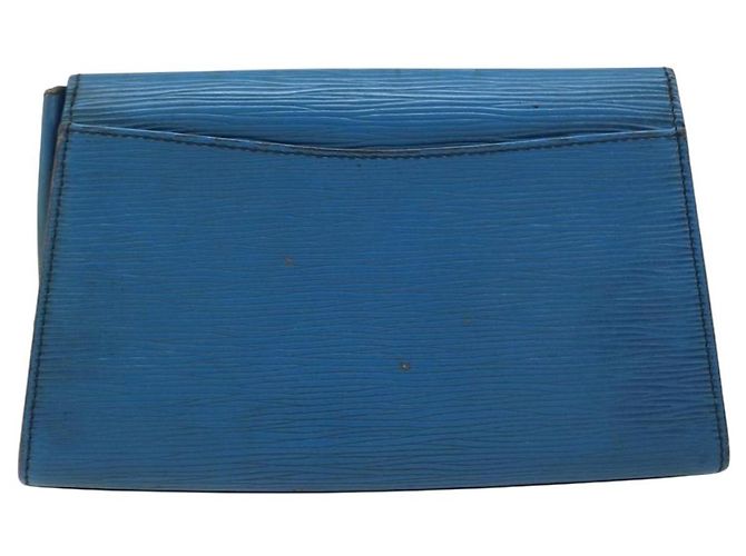 LOUIS VUITTON Clutch Art Déco Epi Blu M52635 LV Auth ARZ317 - vista 2