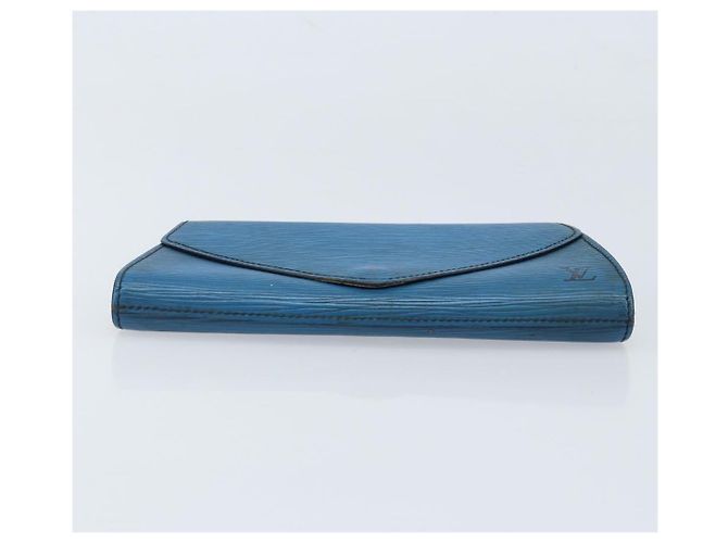 LOUIS VUITTON Clutch Art Déco Epi Blu M52635 LV Auth ARZ317 - vista 6