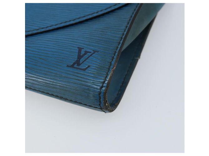 LOUIS VUITTON Clutch Art Déco Epi Blu M52635 LV Auth ARZ317 - vista 7