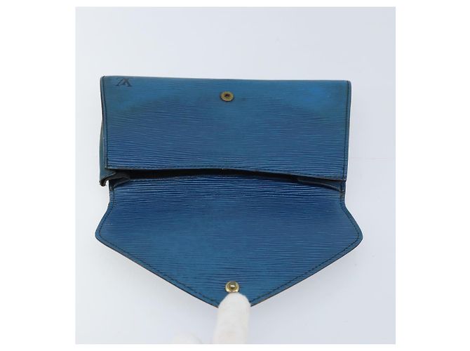 LOUIS VUITTON Clutch Art Déco Epi Blu M52635 LV Auth ARZ317 - vista 8