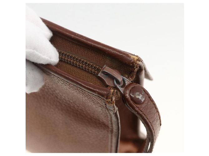 Borsa a mano in pelle marrone Burberrys Auth ep13828 - vista 10