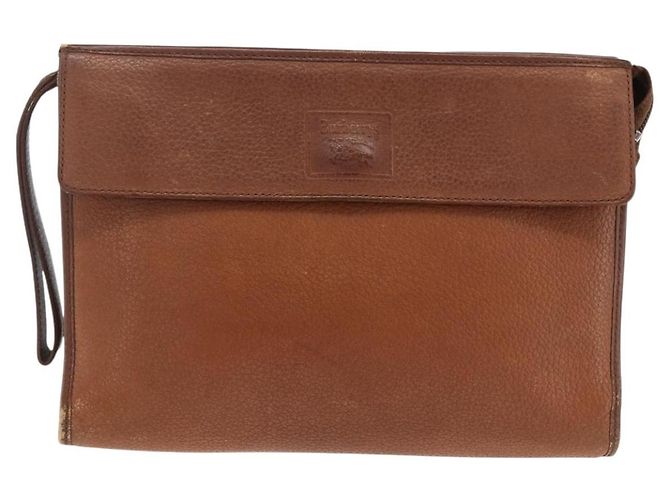 Borsa a mano in pelle marrone Burberrys Auth ep13828 - vista 13