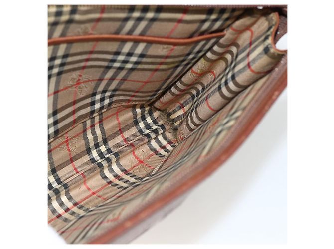 Borsa a mano in pelle marrone Burberrys Auth ep13828 - vista 17