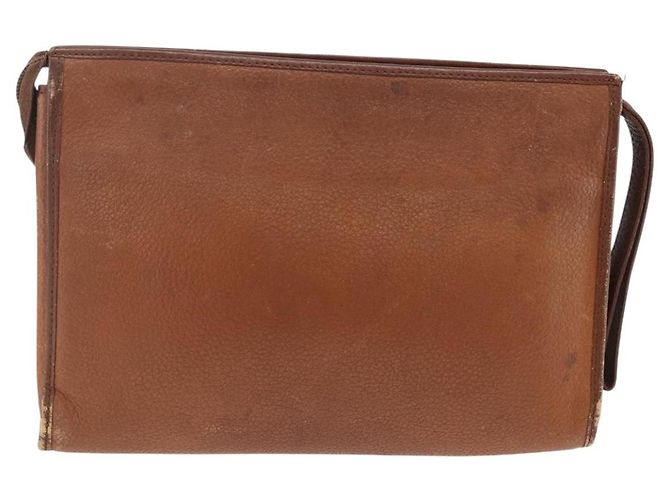 Borsa a mano in pelle marrone Burberrys Auth ep13828 - vista 2