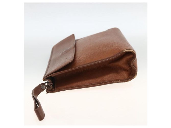 Borsa a mano in pelle marrone Burberrys Auth ep13828 - vista 3