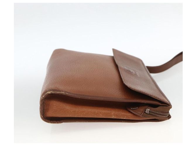 Borsa a mano in pelle marrone Burberrys Auth ep13828 - vista 4