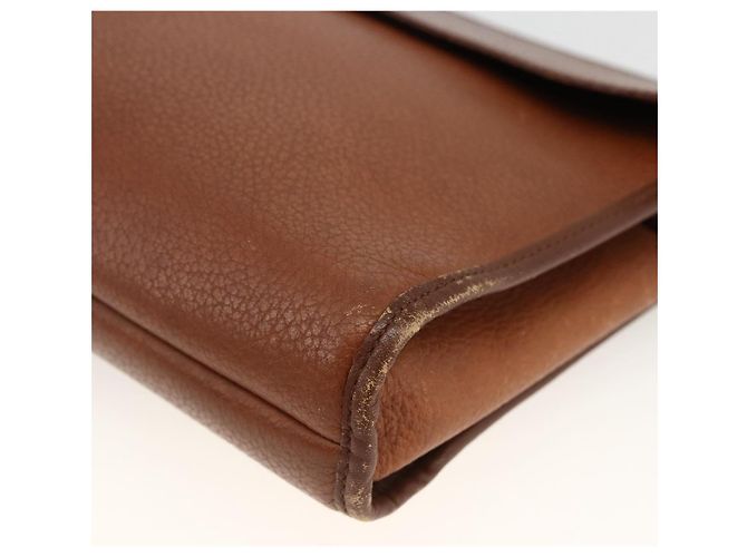 Borsa a mano in pelle marrone Burberrys Auth ep13828 - vista 9