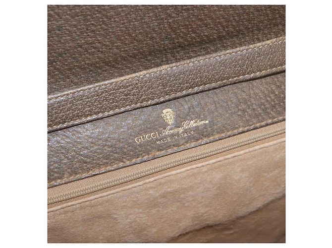 Gucci Borsa a Spalla GG Supreme PVC Beige Oro Auth ka3113 D'oro - vista 18