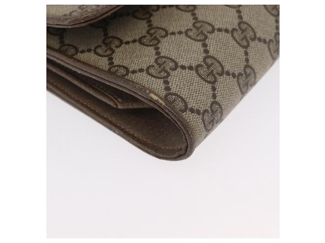 Gucci Borsa a Spalla GG Supreme PVC Beige Oro Auth ka3113 D'oro - vista 9