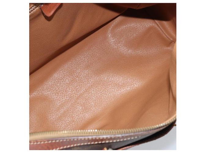 Céline Borsa a mano in tela Macadam CELINE in pelle PVC marrone oro Auth 174520 D'oro - vista 11